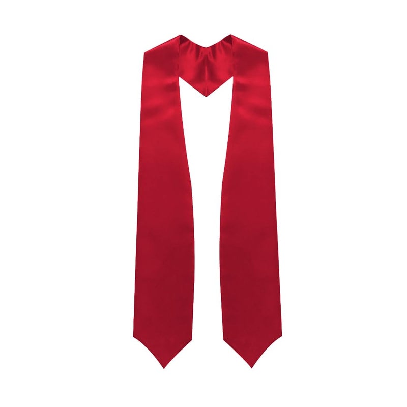 Endea Graduation Endea Red Graduation Stole - Plain Color, Unisex, 62" Graduation Sash (Red) - Image 1